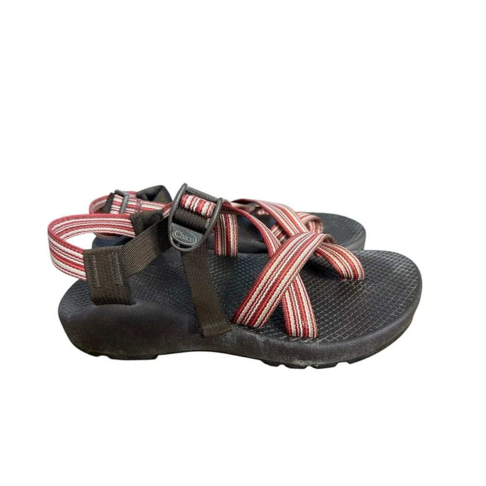 Chaco Women's Z1 Unaweep Sandal Size 9 red White Hike Trail‎ Camp Water Sports